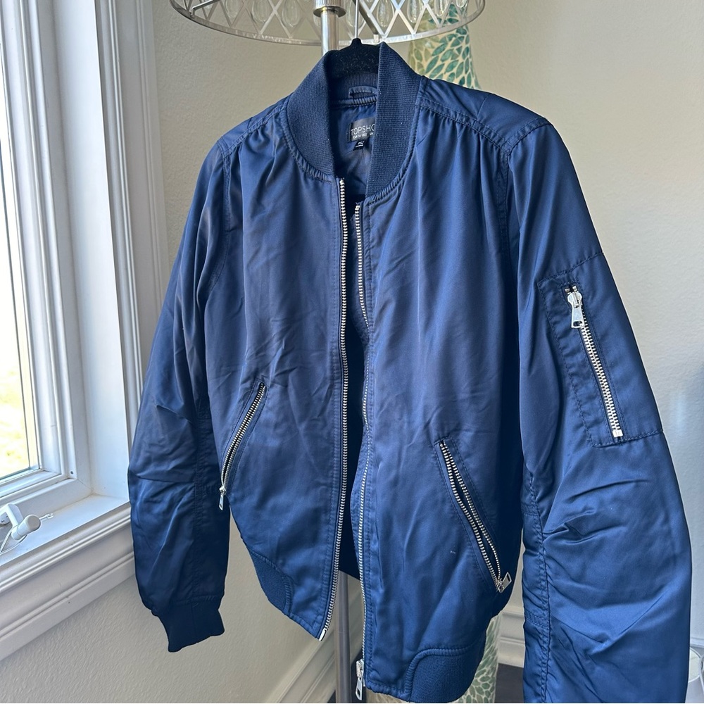 Top Shop bomber jacket in Navy 💙
